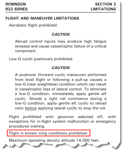 Robinson R22 POH Section 2-6