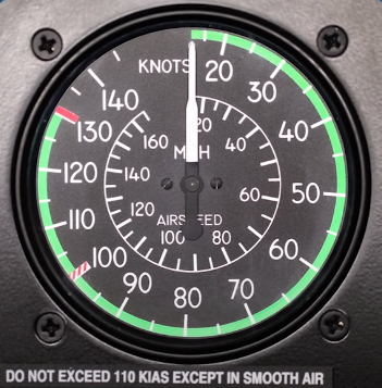 R44 & R66 airspeed indicator with placard instead of yellow arc