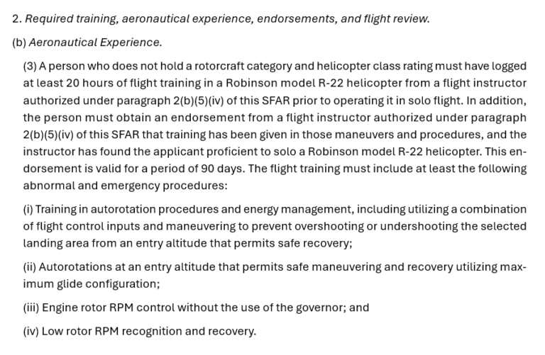 Sfar Questionnaire SFAR 73 for R22 & R44 Helicopters Explained [UPDATED August 2024 ...